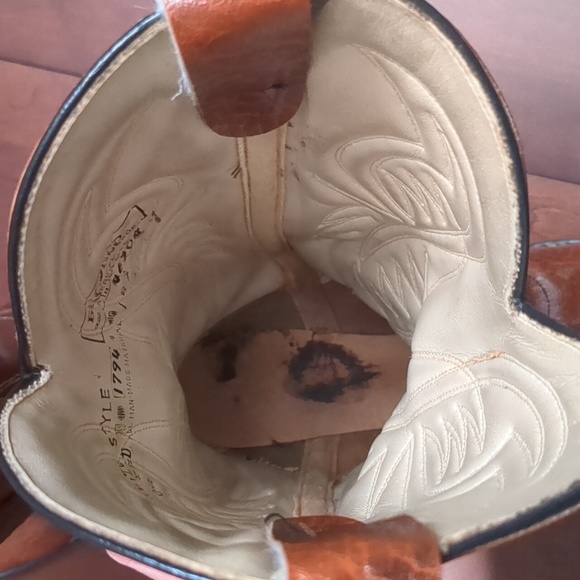 Bronco Brown Cowboy Western Boots size men's 7.5 - Picture 7 of 11